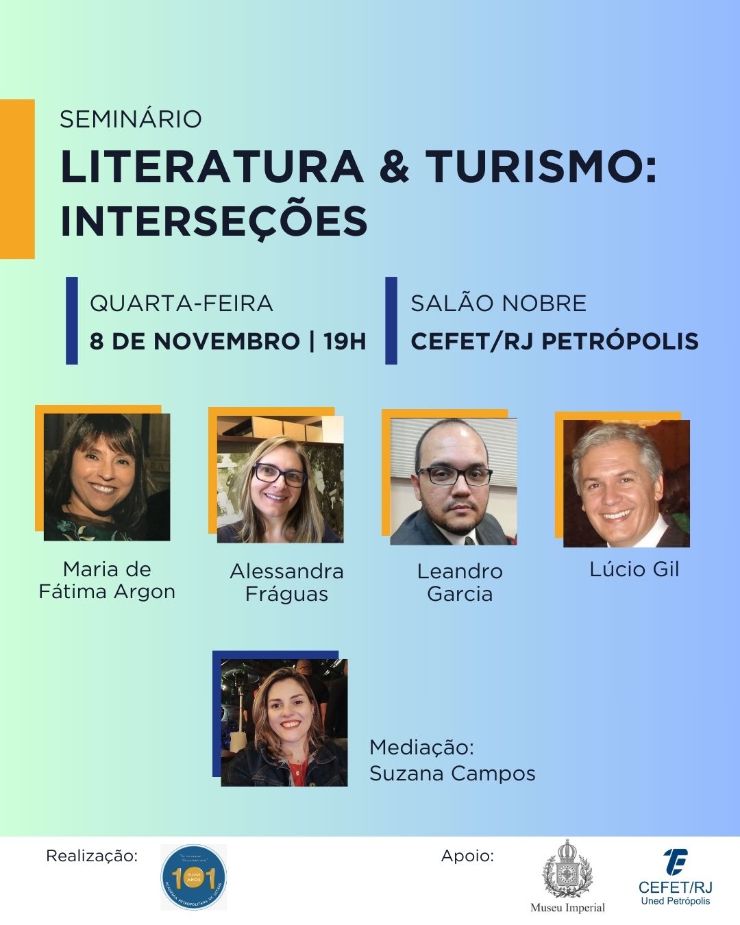 Seminário propõe debater turismo e literatura no Cefet/RJ Petrópolis