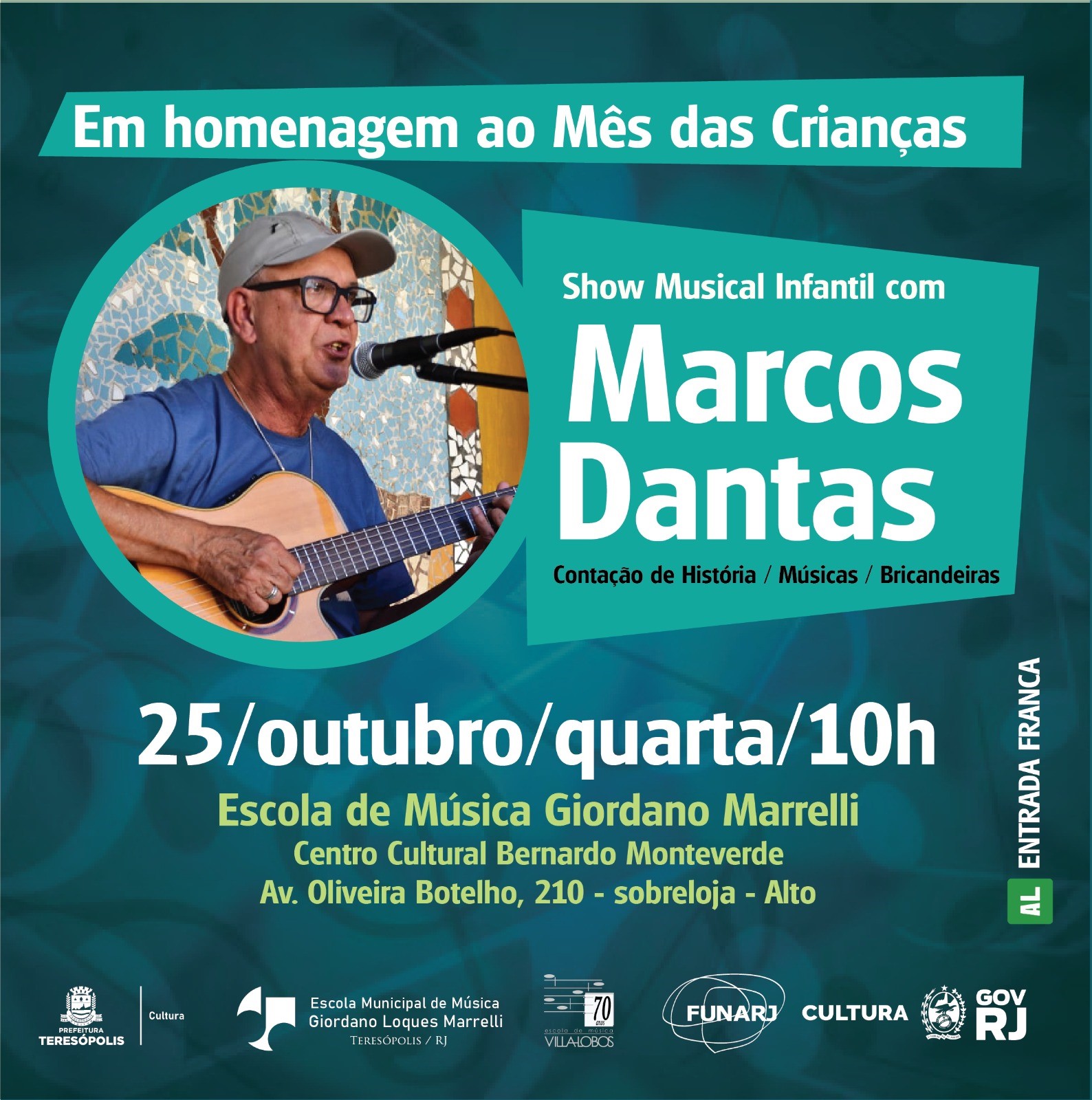 Show infantil movimenta a Escola Municipal de Música de Teresópolis