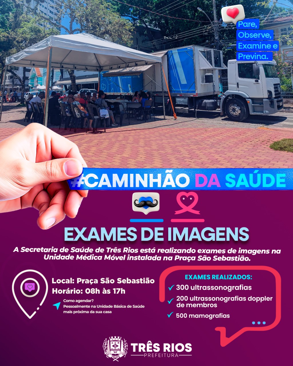 Unidade Médica Móvel está realizando exames de imagens em Três Rios