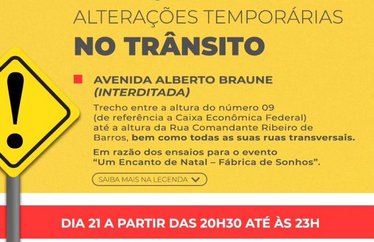 Motoristas devem ficar atentos às mudanças no trânsito para o natal em Nova Friburgo