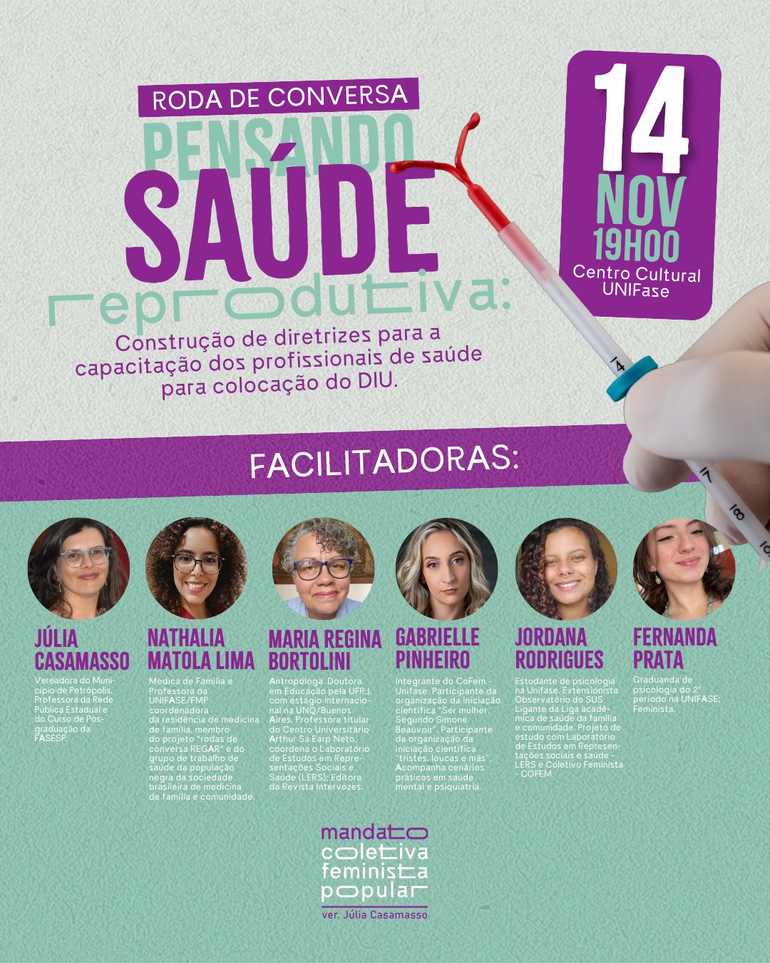Debate sobre diretrizes para a capacitação de profissionais da saúde para a colocação de DIU acontece nesta terça-feira