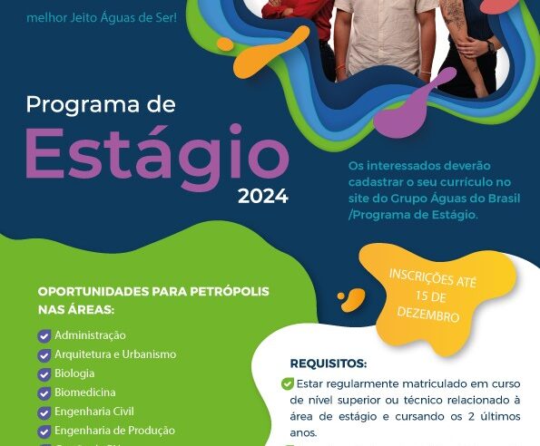 Águas do Imperador abre inscrições para o Programa de Estágio 2024