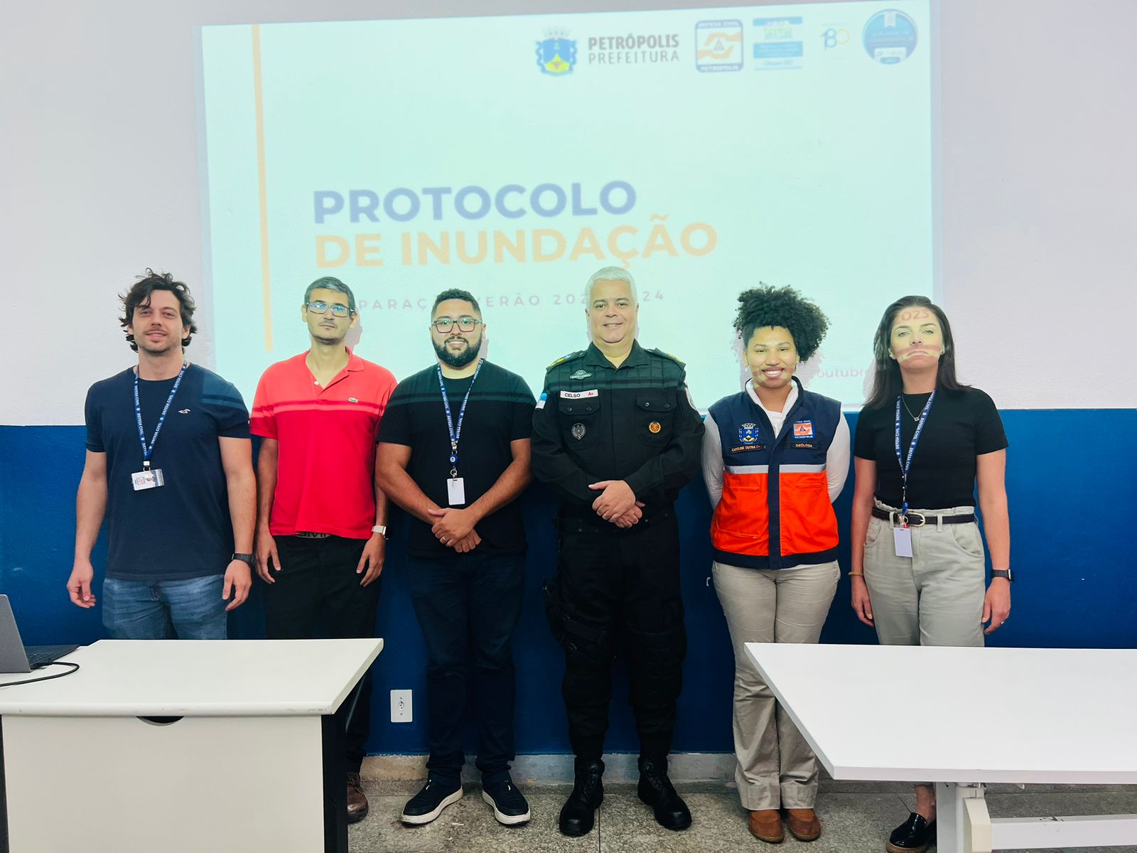 Defesa Civil de Petrópolis faz treinamento com agentes do 26º Batalhão da Polícia Militar do Estado do Rio de Janeiro