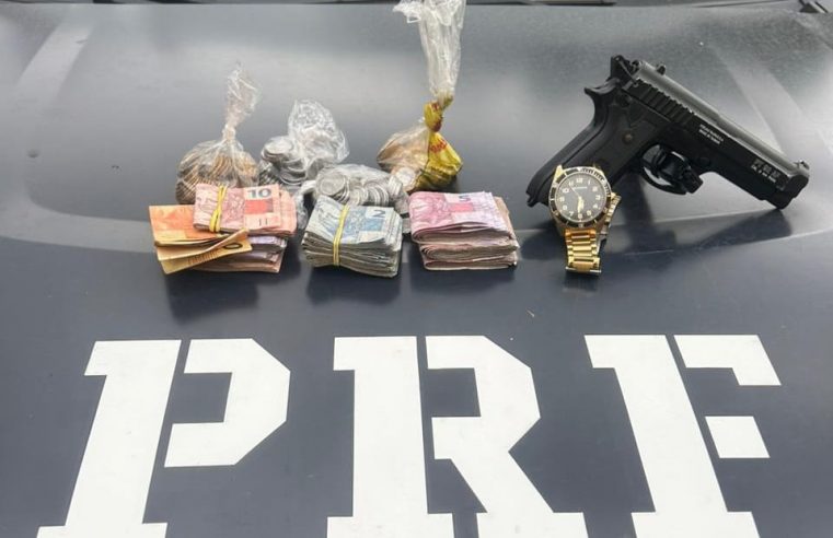 PRF flagra assalto e prende homem na BR-465