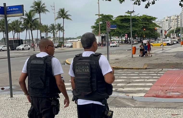 Mais segurança em Copacabana: agentes de segurança do Estado ocupam as ruas do bairro no primeiro dia de policiamento reforçado