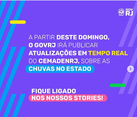 Rede social X do GovRJ passa a publicar alertas do tempo enviados pelo Cemaden-RJ