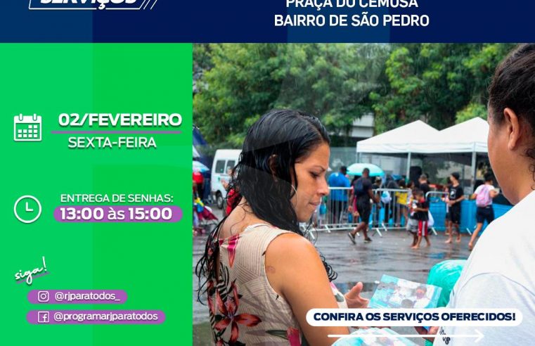 RJ para Todos e Celebra Terê: Parceria entre Prefeitura e Governo do Estado leva ação social e show gospel ao bairro de São Pedro nesta sexta (02)