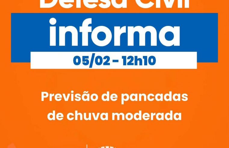 Defesa Civil emite alerta via SMS de pancadas de chuva em Petrópolis