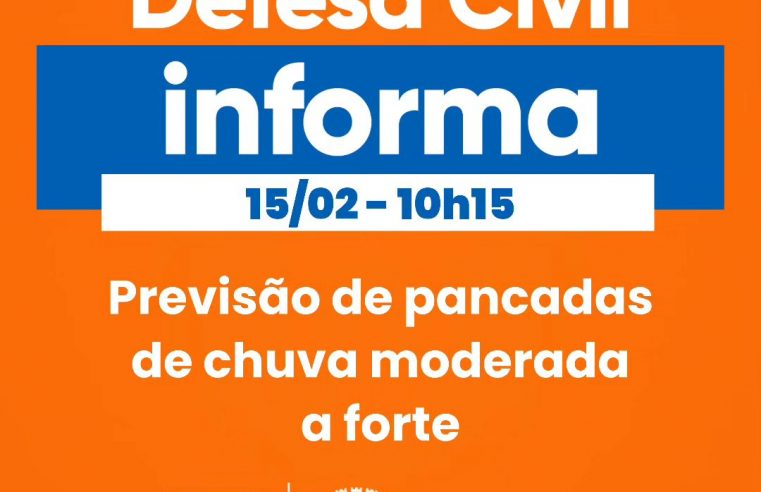 Defesa Civil emite alerta via SMS de pancadas de chuva em Petrópolis