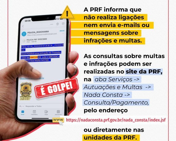 Criminosos usam nome da PRF para aplicar golpes