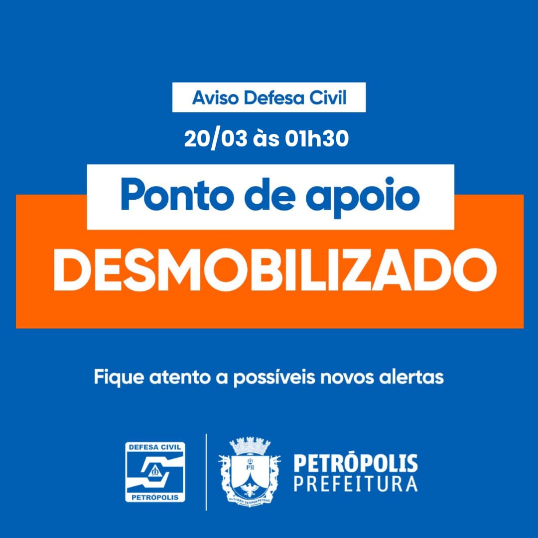 Defesa Civil desmobiliza ponto de apoio do terceiro distrito