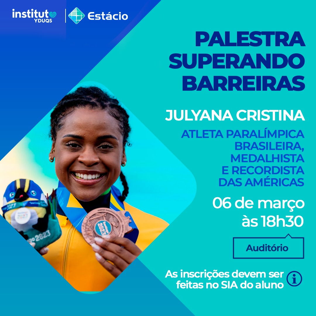 Atleta paralímpica, Julyana Cristina, fará palestra hoje, dia 6, em Petrópolis, saiba como participar