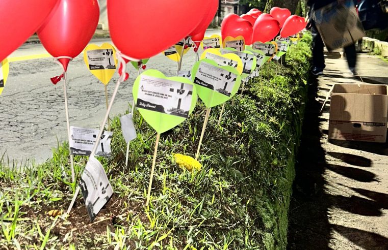 Corações enchem Petrópolis com mensagens de amor e esperança