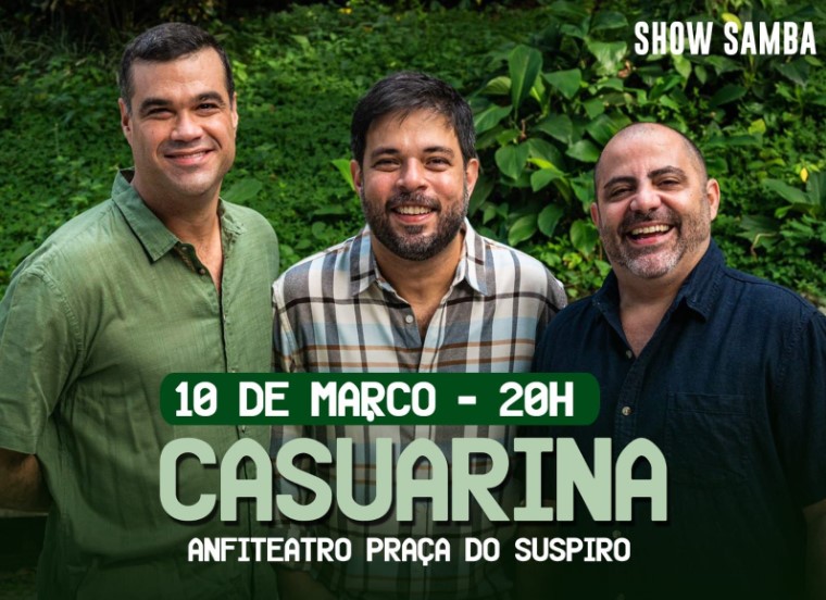 Grupo Casuarina se apresenta no Anfiteatro de Nova Friburgo