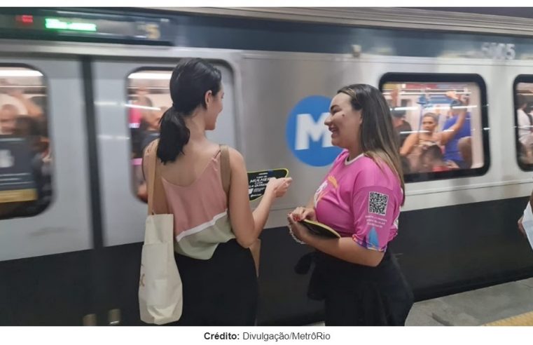 Empoderadas e MetrôRio promovem ação para mulheres na estação Carioca 