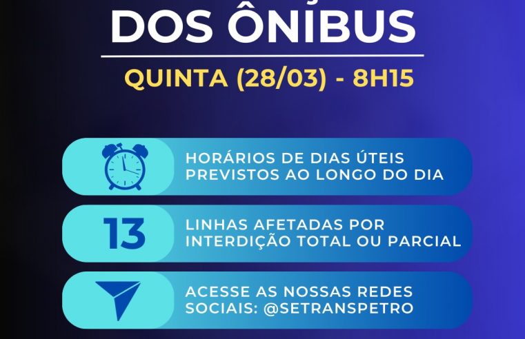 Operação de ônibus em Petrópolis
