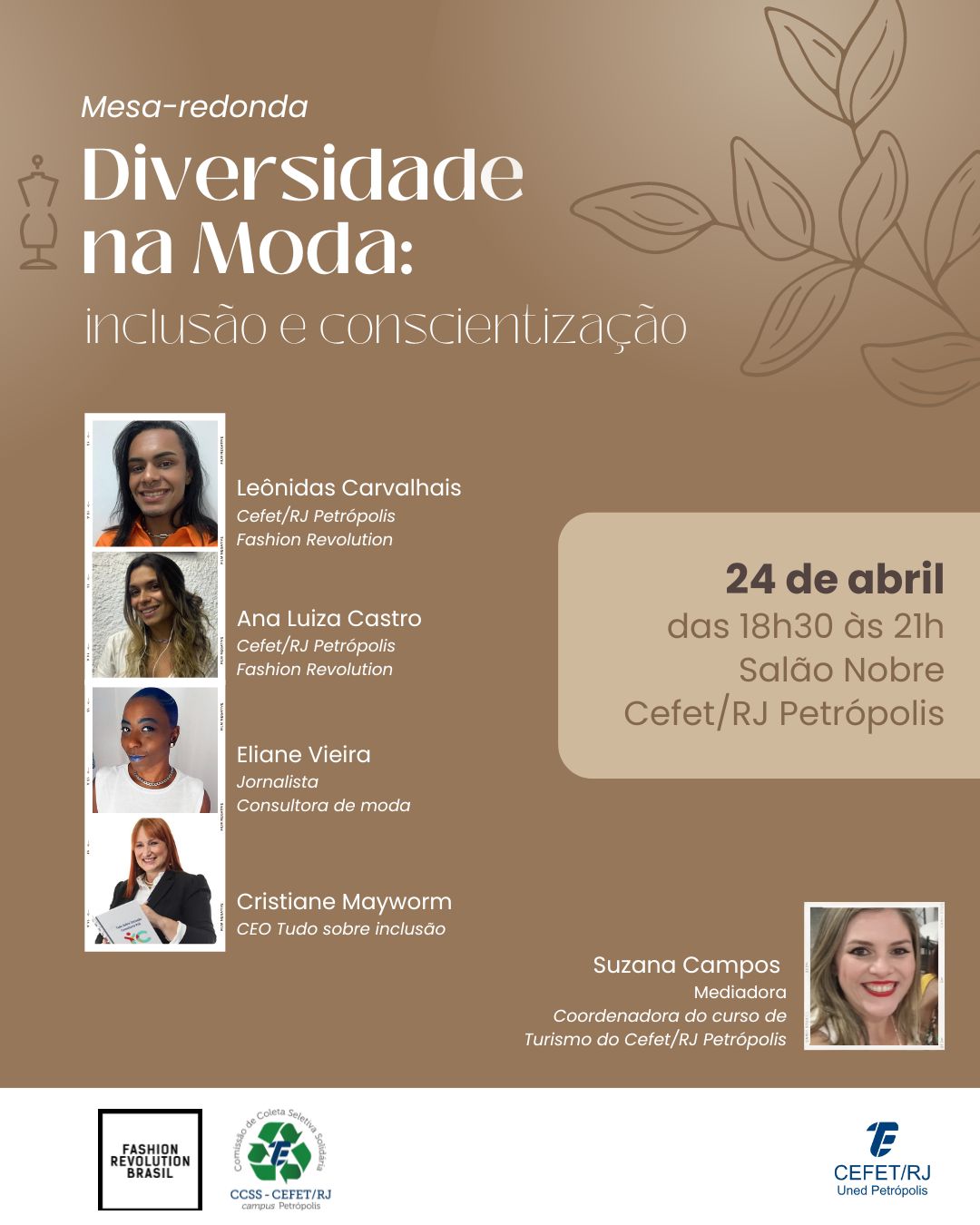 Diversidade na moda é tema de mesa-redonda no Cefet/RJ Petrópolis