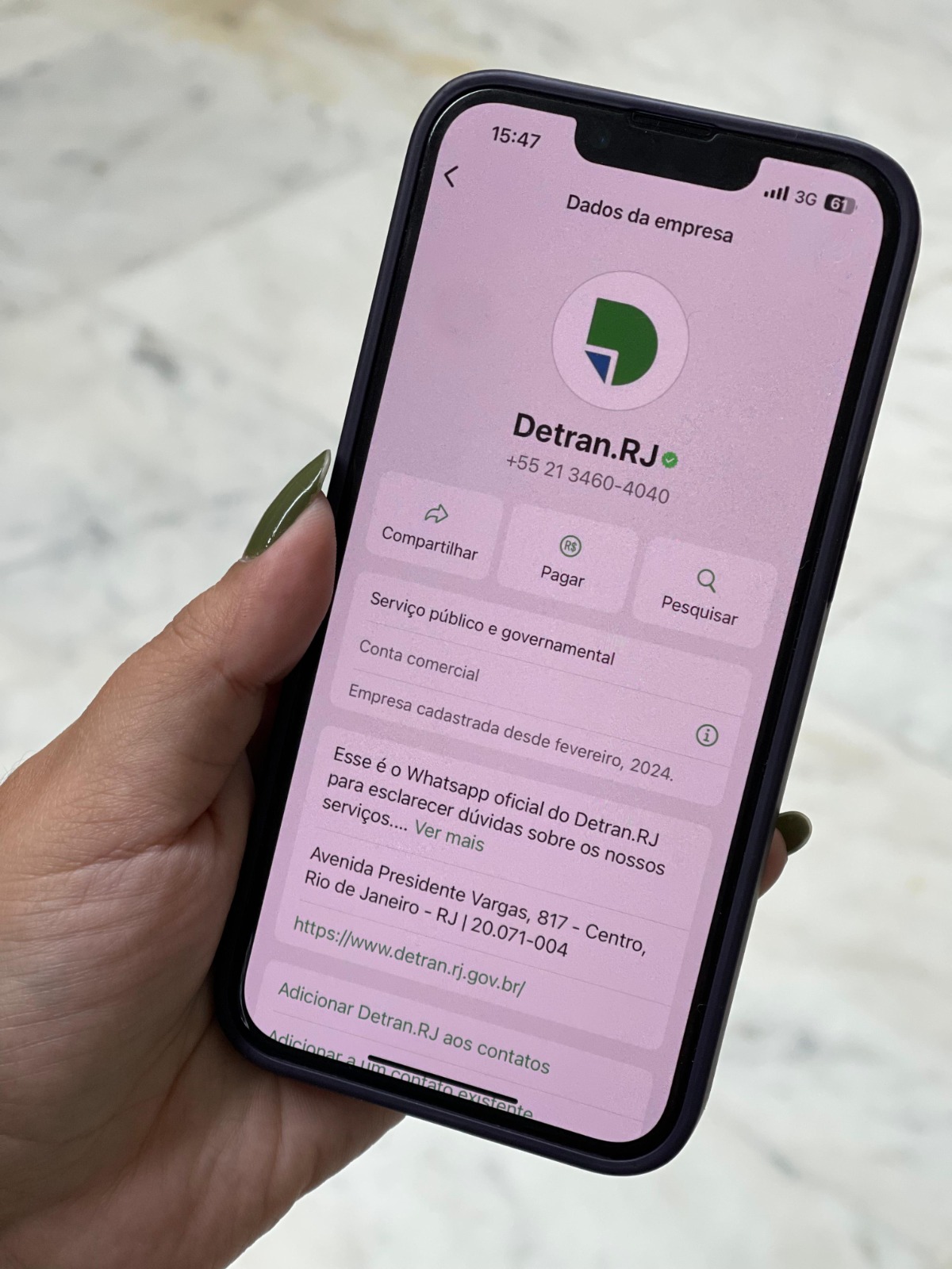 Canal do Detran.RJ no WhatsApp recebe 48 mil acessos em 20 dias