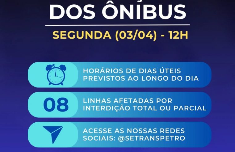 Oito linhas de ônibus estão com a operação comprometida em Petrópolis