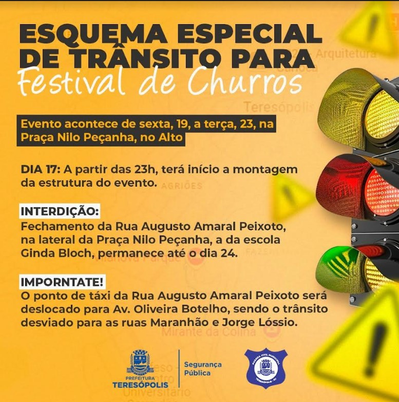 Teresópolis define esquema de trânsito para o Festival de Churros