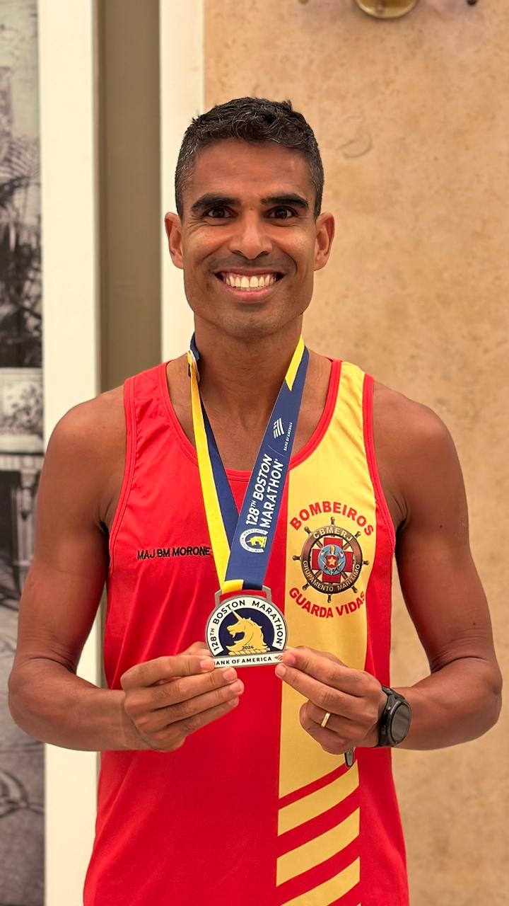 Guarda-vidas do Corpo de Bombeiros é o sul-americano mais bem colocado da Maratona de Boston