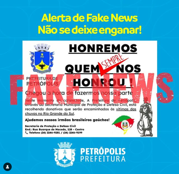 Defesa Civil alerta para tentativa de golpe