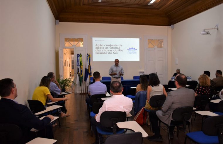 Com apoio do Exército e Força Aérea, 10 entidades de Petrópolis lançam campanha em apoio ao Rio Grande do Sul