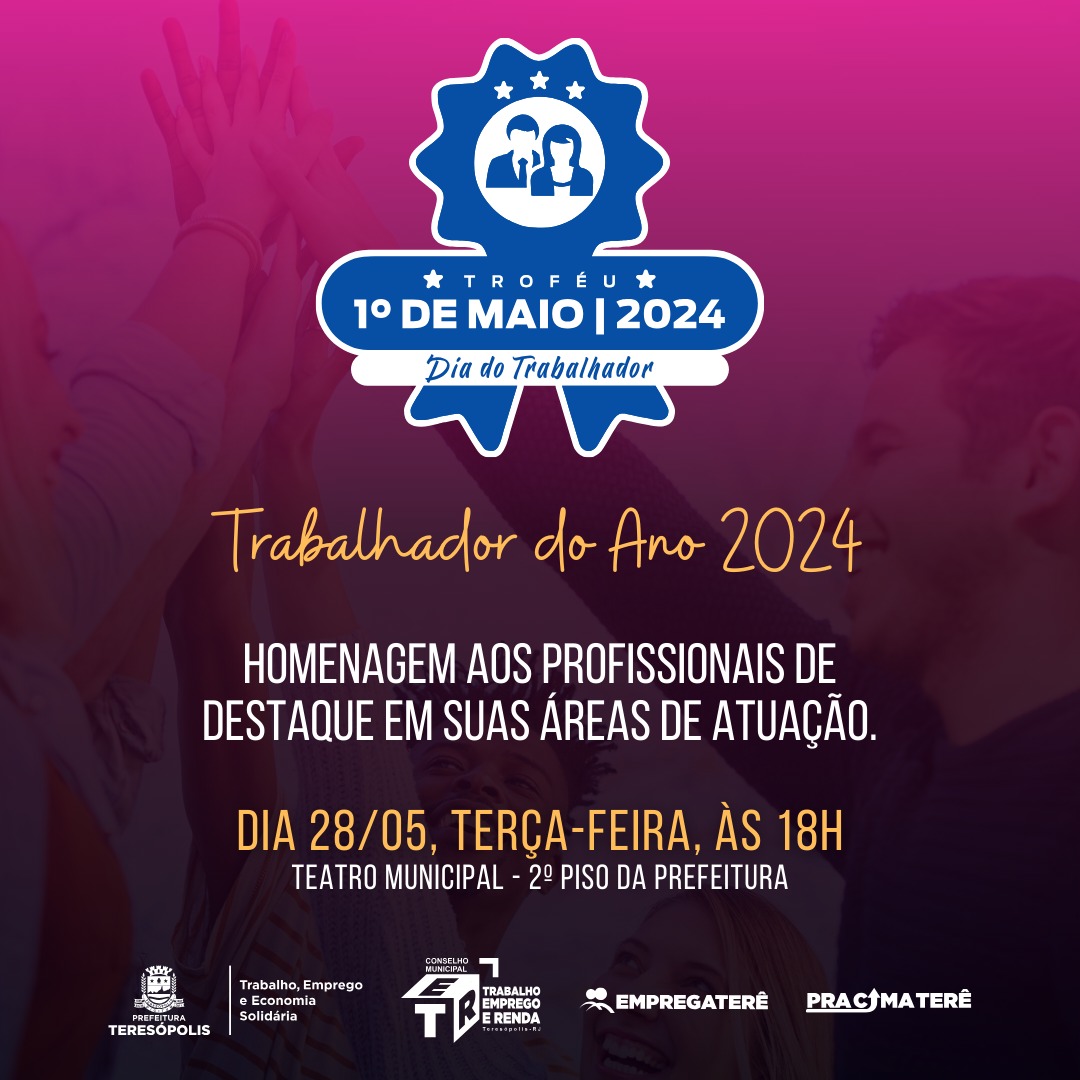 Troféu Trabalhador do Ano será entregue nesta terça, 28, em Teresópolis