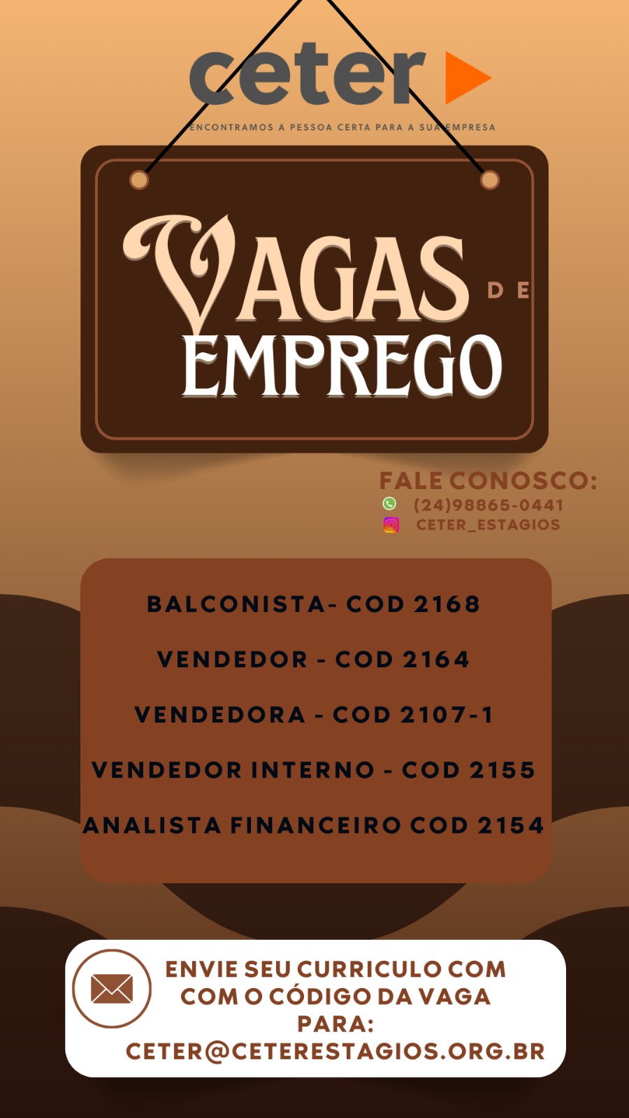 Ceter oferece vagas de emprego em Petrópolis