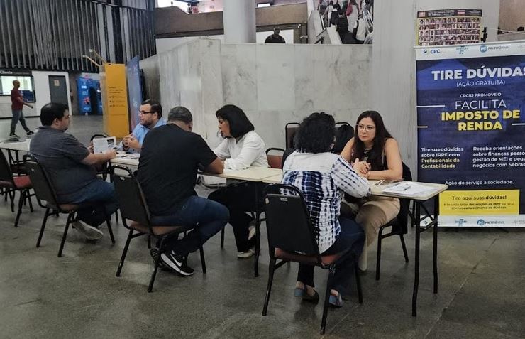 Estação Carioca do MetrôRio recebe nova ação gratuita para tirar dúvidas sobre declaração de Imposto de Renda 