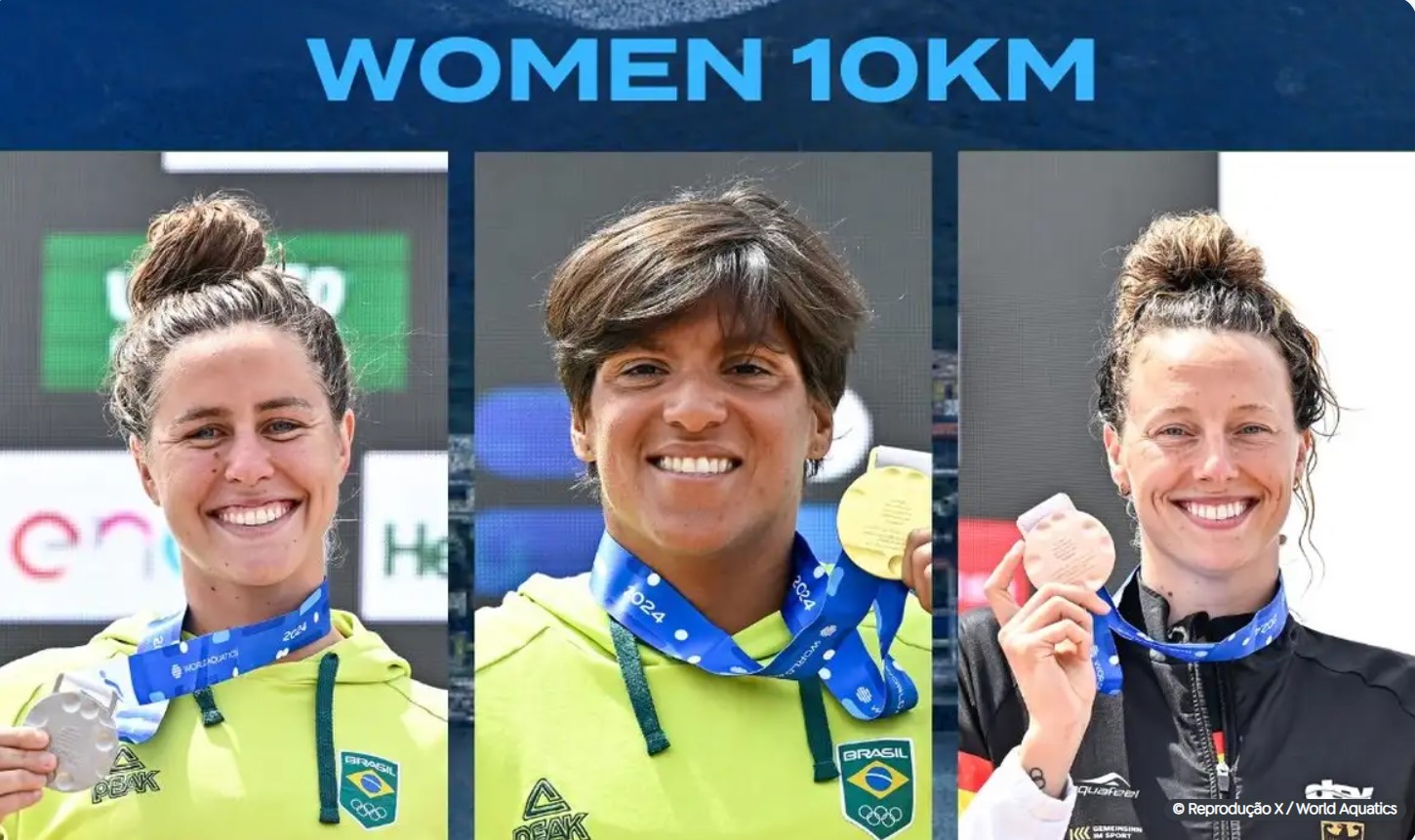 Águas abertas: Ana Marcela é ouro e Viviane Jungblut prata na Itália
