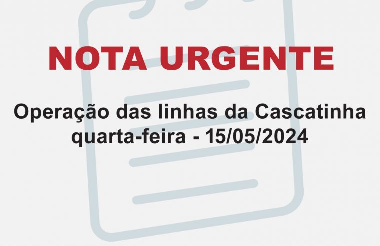 Sindicato emite Nota Urgente sobre a Viação Cascatinha e convoca Rodoviários para reunião urgente
