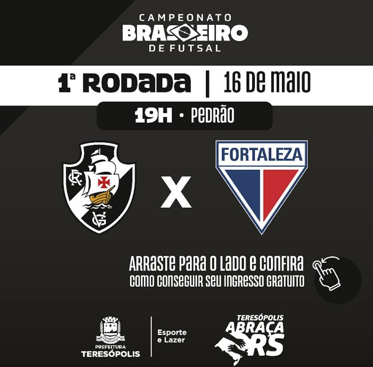 Campeonato Brasileiro de Futsal: Teresópolis será a casa do time Vasco da Gama
