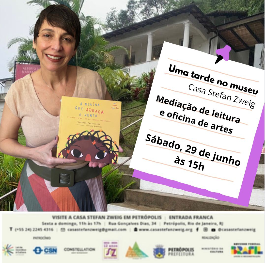 Mediação de leitura e oficina criativa serão realizadas na Casa Stefan Zweig