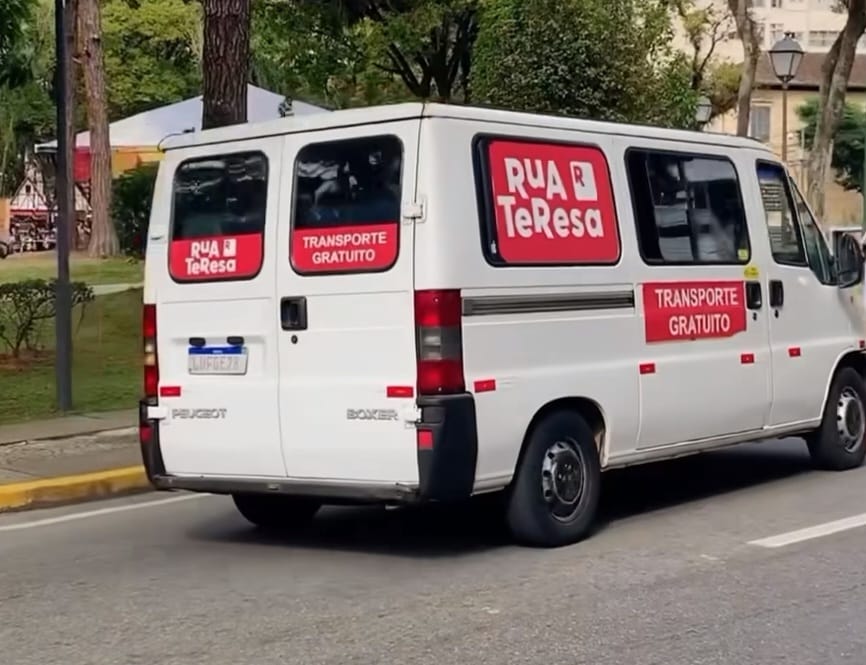 Transporte gratuito para a Rua Teresa retorna neste sábado