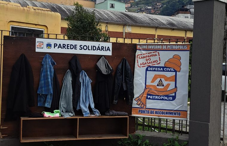 Petrópolis: campanha de inverno “Parede Solidária” tem início em Petrópolis