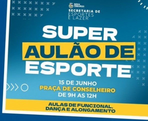 Praça de Conselheiro terá aulão de Esporte neste sábado (15)