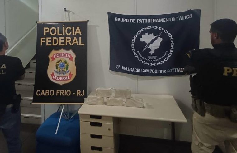 PF prende homem com 5kg de cloridrato de cocaína na Região dos Lagos 