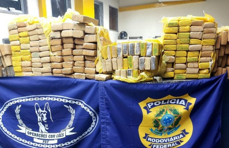 PRF apreende 200 quilos de maconha na Rodovia Presidente Dutra
