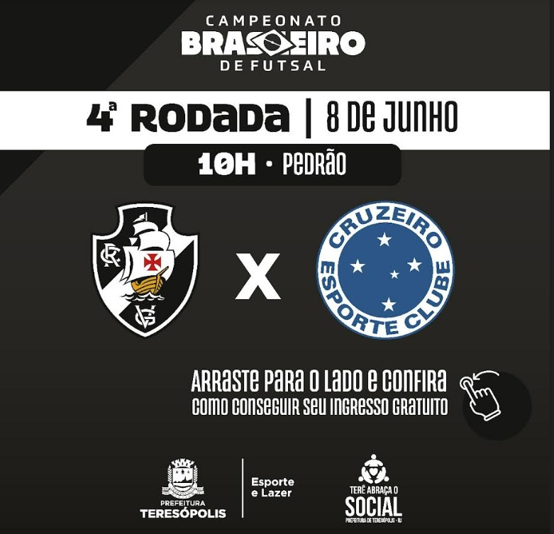 ‘Terê abraça o Social’: Vasco da Gama enfrenta Cruzeiro neste sábado, 8, no Pedrão