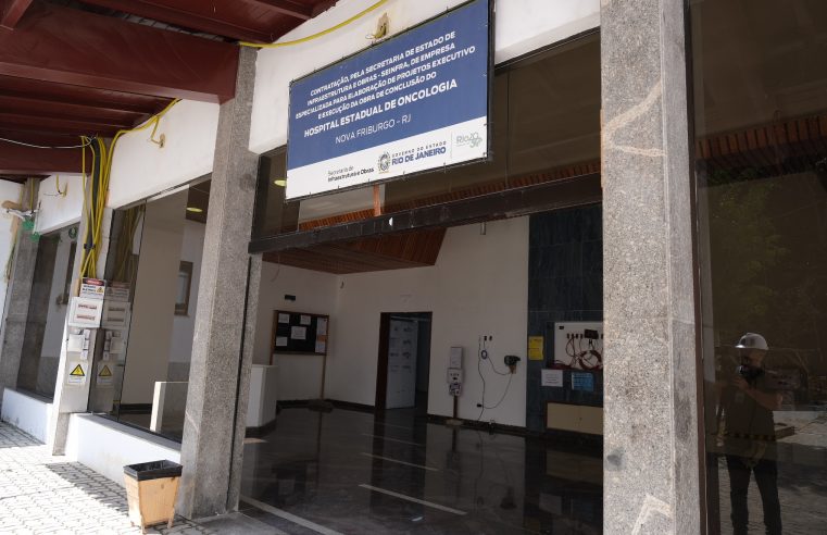 Cláudio Castro vistoria obras do Hospital Estadual de Oncologia, em Nova Friburgo