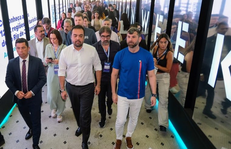 Claudio Castro destaca o RJ como referência em inovação e empreendedorismo tecnológico durante visita ao RIW