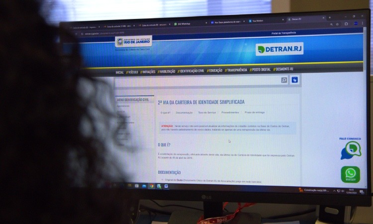 Segunda via da carteira de identidade pode ser solicitada pelo site do Detran.RJ