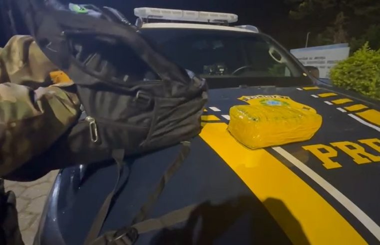 PRF apreende cocaína em ônibus interestadual na Serra das Araras