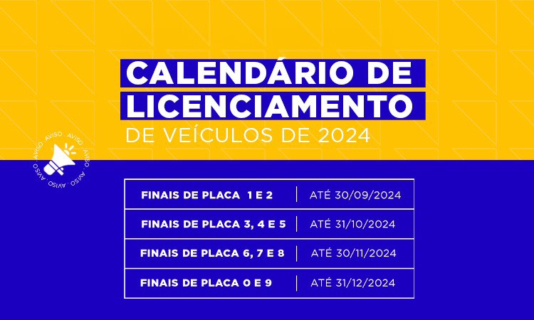 Prazo de licenciamento para veículos com finais de placa 1 e 2 termina segunda-feira (30/9)