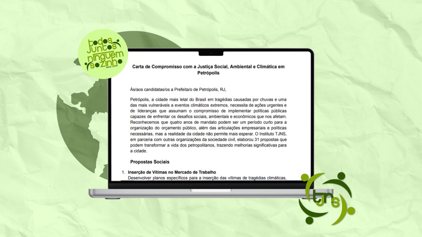 Instituto TJNS apresenta carta de compromisso para candidatos à Prefeitura de Petrópolis