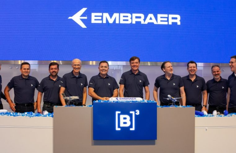 Embraer celebra 55 anos de fundação e 35 anos de abertura de capital com evento na B3
