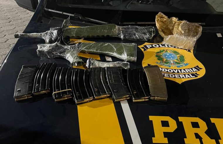 PF e PRF prendem homem transportando fuzil, carregadores e munições, na Ponte Rio-Niterói
