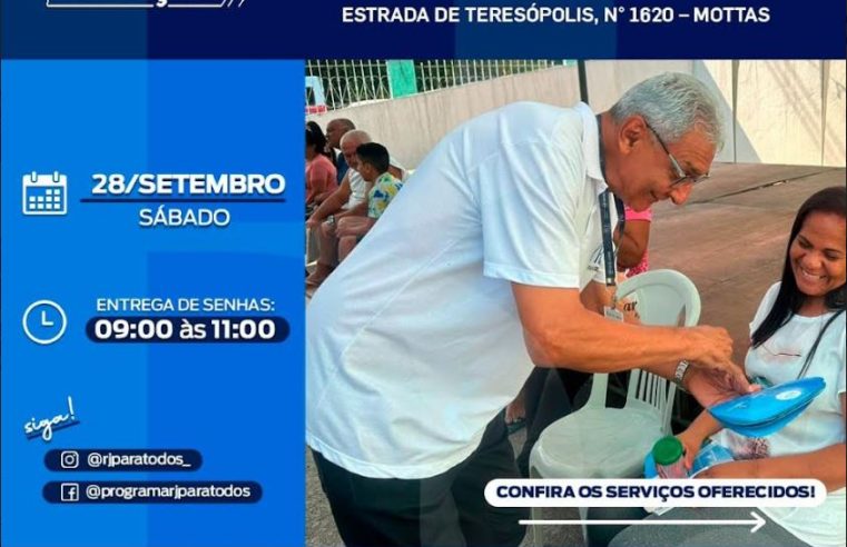 ‘RJ para Todos’ leva serviços gratuitos para Mottas, no 3º Distrito, neste sábado, 28