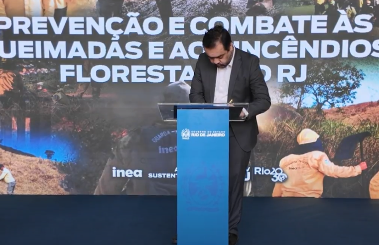 Cláudio Castro anuncia aplicativo para monitoramento de queimadas no Estado do Rio de Janeiro, com uso de inteligência artificial
